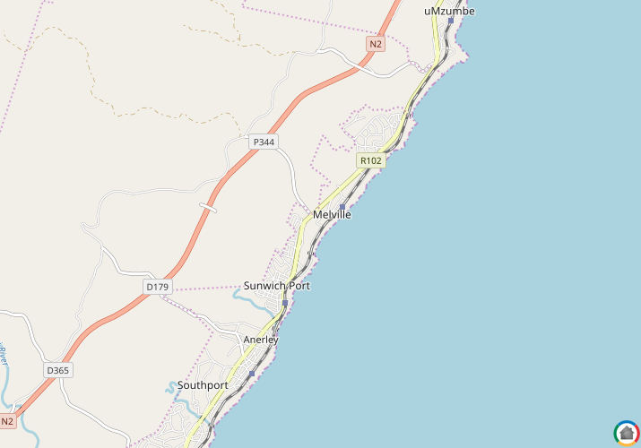 Map location of Melville KZN